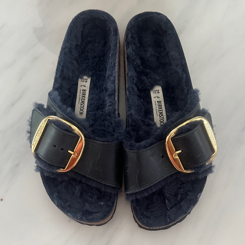 Birkenstock Madrid Big Buckle Shearling (size 39)